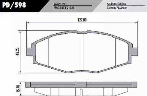 FRAS-LE PD/598 - Гальмівні колодки, дискові гальма autozip.com.ua