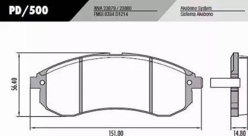 FRAS-LE PD/500 - Гальмівні колодки, дискові гальма autozip.com.ua