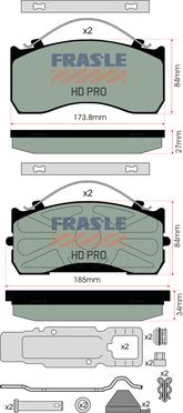 FRAS-LE PD/533-K020-HD - Гальмівні колодки, дискові гальма autozip.com.ua