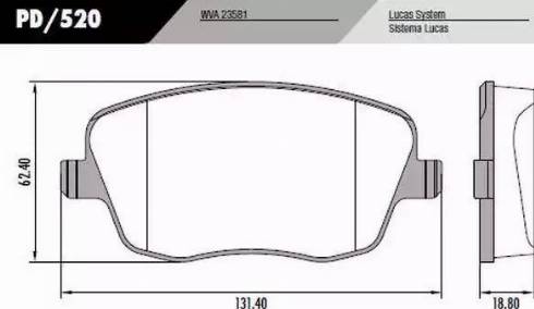 FRAS-LE PD/520 - Гальмівні колодки, дискові гальма autozip.com.ua