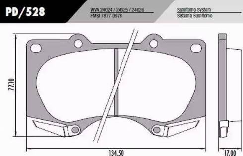 FRAS-LE PD/528 - Гальмівні колодки, дискові гальма autozip.com.ua