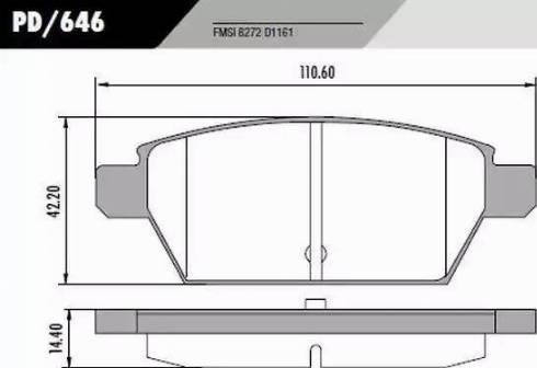 FRAS-LE PD/646 - Гальмівні колодки, дискові гальма autozip.com.ua