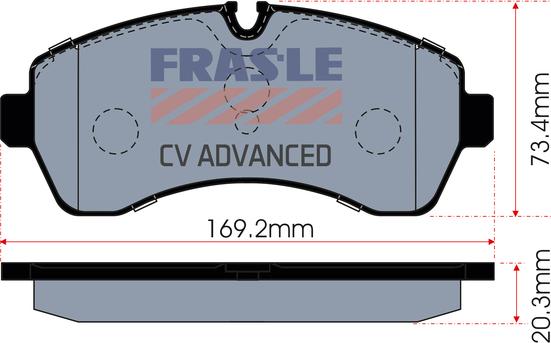 FRAS-LE PD/661-CV - Гальмівні колодки, дискові гальма autozip.com.ua