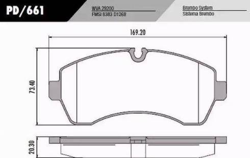 FRAS-LE PD/661 - Гальмівні колодки, дискові гальма autozip.com.ua