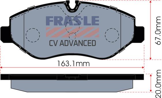 FRAS-LE PD/662-CV - Гальмівні колодки, дискові гальма autozip.com.ua