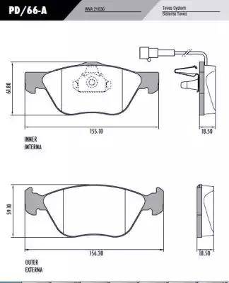 FRAS-LE PD/66-A - Гальмівні колодки, дискові гальма autozip.com.ua