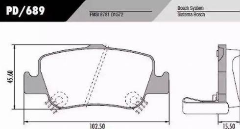 FRAS-LE PD/689 - Гальмівні колодки, дискові гальма autozip.com.ua