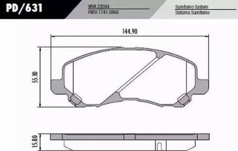 FRAS-LE PD/631 - Гальмівні колодки, дискові гальма autozip.com.ua