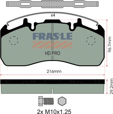 FRAS-LE PD/195-K019-HD - Гальмівні колодки, дискові гальма autozip.com.ua