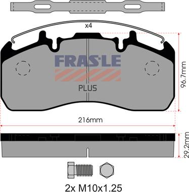 FRAS-LE PD/195-K019-PLUS - Гальмівні колодки, дискові гальма autozip.com.ua