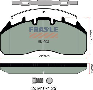 FRAS-LE PD/196-K019-HD - Гальмівні колодки, дискові гальма autozip.com.ua