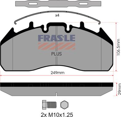 FRAS-LE PD/196-K019-PLUS - Гальмівні колодки, дискові гальма autozip.com.ua