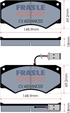 FRAS-LE PD/191-A-CV - Гальмівні колодки, дискові гальма autozip.com.ua