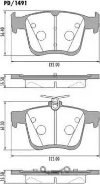 FRAS-LE PD/1491 - Гальмівні колодки, дискові гальма autozip.com.ua