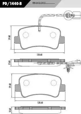 FRAS-LE PD/1440-B - Гальмівні колодки, дискові гальма autozip.com.ua