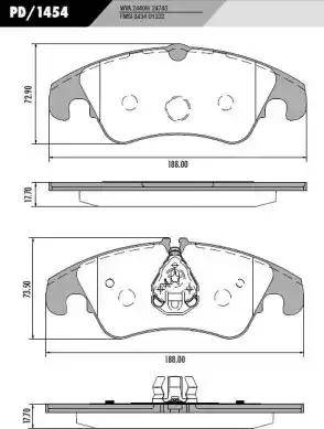 FRAS-LE PD/1454 - Гальмівні колодки, дискові гальма autozip.com.ua