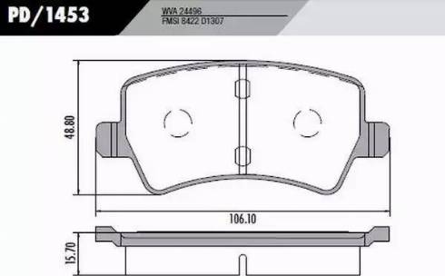 FRAS-LE PD/1453 - Гальмівні колодки, дискові гальма autozip.com.ua