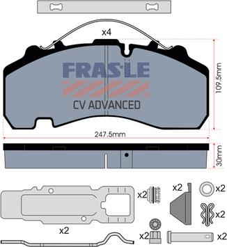 FRAS-LE PD/141-K021-CV - Гальмівні колодки, дискові гальма autozip.com.ua