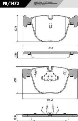 FRAS-LE PD/1473 - Гальмівні колодки, дискові гальма autozip.com.ua