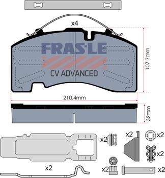 FRAS-LE PD/147-K023-CV - Гальмівні колодки, дискові гальма autozip.com.ua