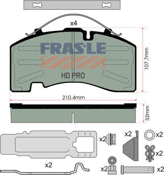 FRAS-LE PD/147-K023-HD - Гальмівні колодки, дискові гальма autozip.com.ua