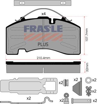 FRAS-LE PD/147-K023-PLUS - Гальмівні колодки, дискові гальма autozip.com.ua