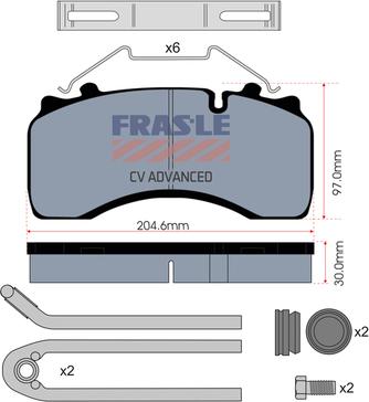 FRAS-LE PD/161-K013-CV - Гальмівні колодки, дискові гальма autozip.com.ua