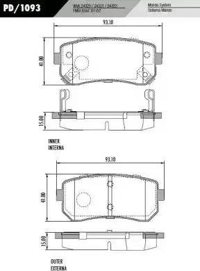 FRAS-LE PD/1093 - Гальмівні колодки, дискові гальма autozip.com.ua