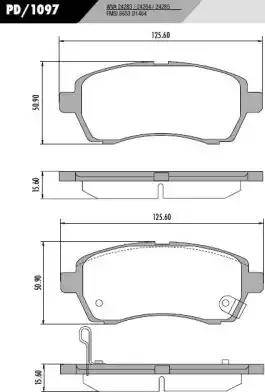 FRAS-LE PD/1097 - Гальмівні колодки, дискові гальма autozip.com.ua