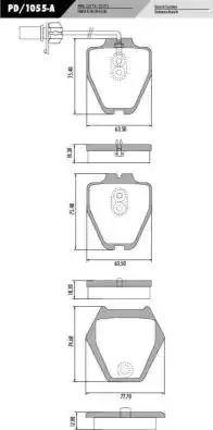 FRAS-LE PD/1055-A - Гальмівні колодки, дискові гальма autozip.com.ua