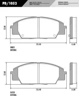 FRAS-LE PD/1052 - Гальмівні колодки, дискові гальма autozip.com.ua