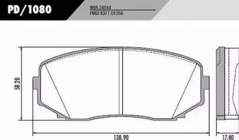 FRAS-LE PD/1080 - Гальмівні колодки, дискові гальма autozip.com.ua