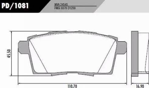 FRAS-LE PD/1081 - Гальмівні колодки, дискові гальма autozip.com.ua