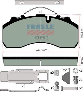 FRAS-LE PD/116-K021-HD - Гальмівні колодки, дискові гальма autozip.com.ua