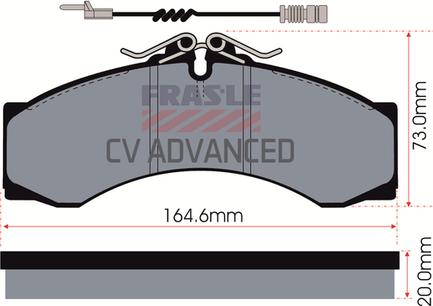 FRAS-LE PD/111-A-CV - Гальмівні колодки, дискові гальма autozip.com.ua