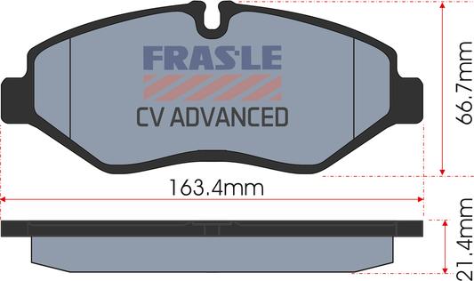 FRAS-LE PD/189-CV - Гальмівні колодки, дискові гальма autozip.com.ua