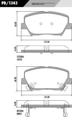 FRAS-LE PD/1343 - Гальмівні колодки, дискові гальма autozip.com.ua