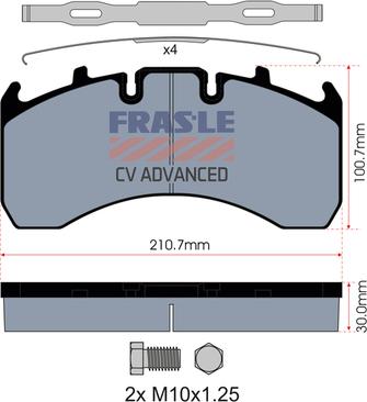 FRAS-LE PD/130-K019-CV - Гальмівні колодки, дискові гальма autozip.com.ua