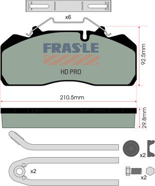 FRAS-LE PD/131-K015-HD - Гальмівні колодки, дискові гальма autozip.com.ua