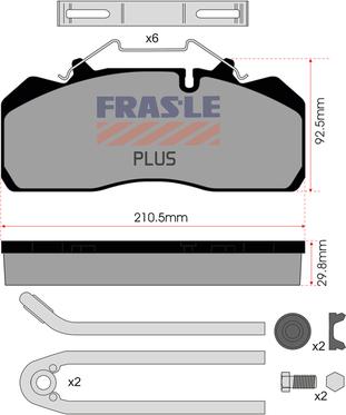 FRAS-LE PD/131-K015-PLUS - Гальмівні колодки, дискові гальма autozip.com.ua