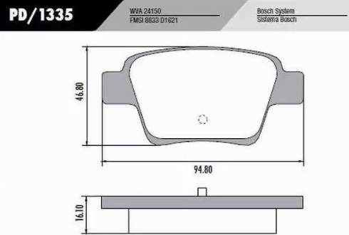 FRAS-LE PD/1335 - Гальмівні колодки, дискові гальма autozip.com.ua