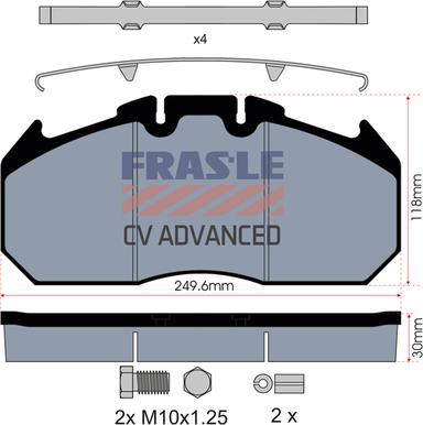 FRAS-LE PD/129-K009-CV - Гальмівні колодки, дискові гальма autozip.com.ua