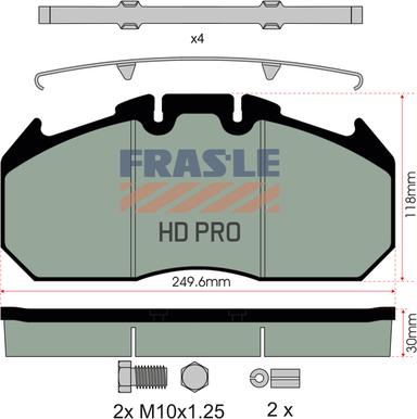 FRAS-LE PD/129-K009-HD - Гальмівні колодки, дискові гальма autozip.com.ua