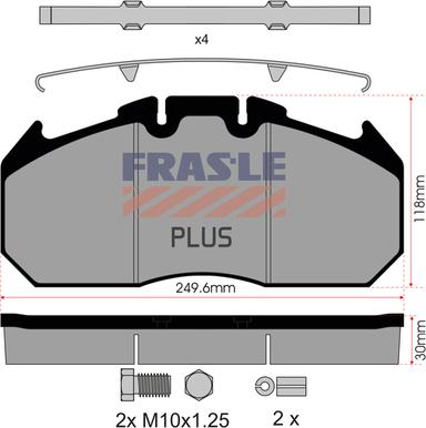 FRAS-LE PD/129-K009-PLUS - Гальмівні колодки, дискові гальма autozip.com.ua