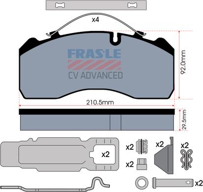 FRAS-LE PD/120-K023-CV - Гальмівні колодки, дискові гальма autozip.com.ua