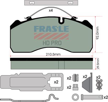 FRAS-LE PD/120-K023-HD - Гальмівні колодки, дискові гальма autozip.com.ua