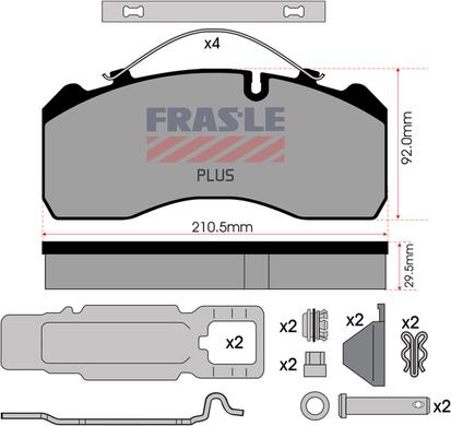 FRAS-LE PD/120-K023-PLUS - Гальмівні колодки, дискові гальма autozip.com.ua