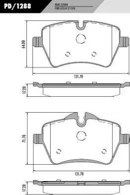 FRAS-LE PD/1288 - Гальмівні колодки, дискові гальма autozip.com.ua