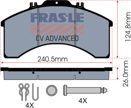 FRAS-LE PD/128-K005-CV - Гальмівні колодки, дискові гальма autozip.com.ua