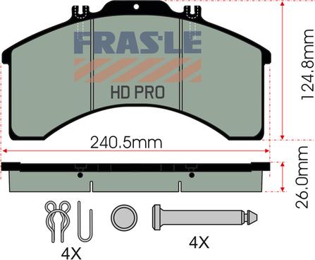 FRAS-LE PD/128-K005-HD - Гальмівні колодки, дискові гальма autozip.com.ua